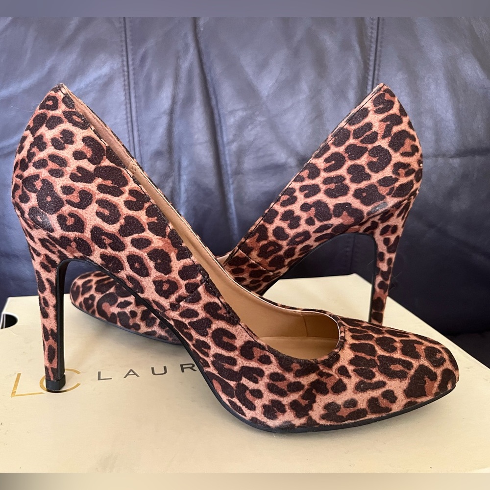 NEW Lauren Conrad Blossom Leopard Print High Heels Size 9